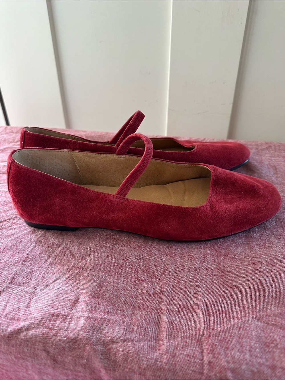 Madewell Greta Mary Jane Ballet Flats in Port Red - Picture 6 of 9